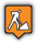 Map icon representing medium-impact roadworks